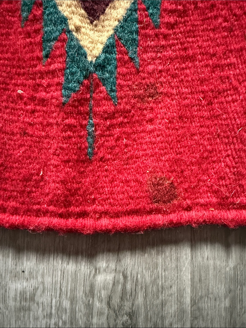 Red Southwestern Diamond Accent Table Mat - Picture 7 of 10